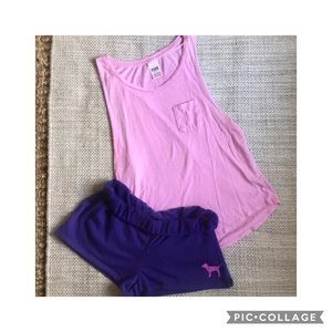 Victoria’s Secret PINK Muscle Tee & Short Set